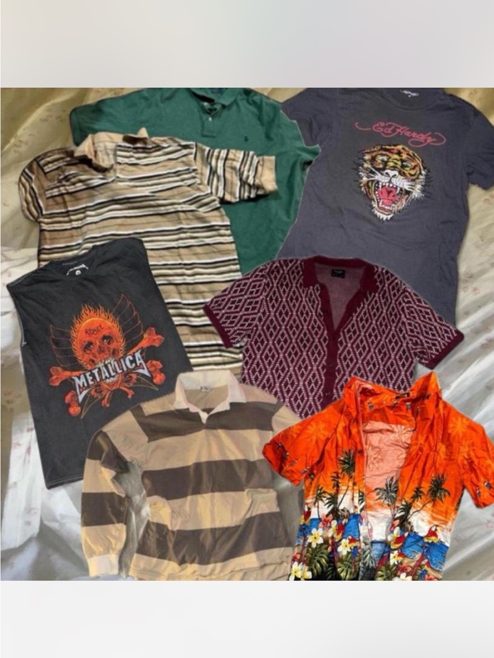 bundle of men’s y2k tops size large🪦🪽